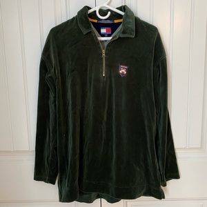 Tommy Hilfiger Velour Vintage Quarter Zip